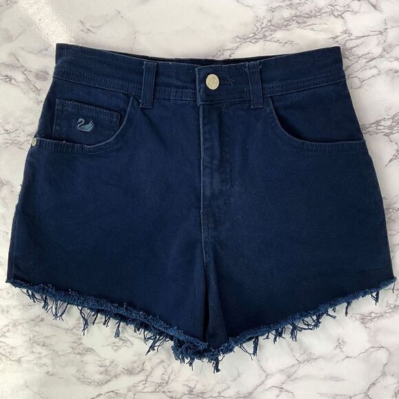 Gloria Vanderbilt Dark Blue Custom Cutoff Shorts 4 - Picture 5 of 5
